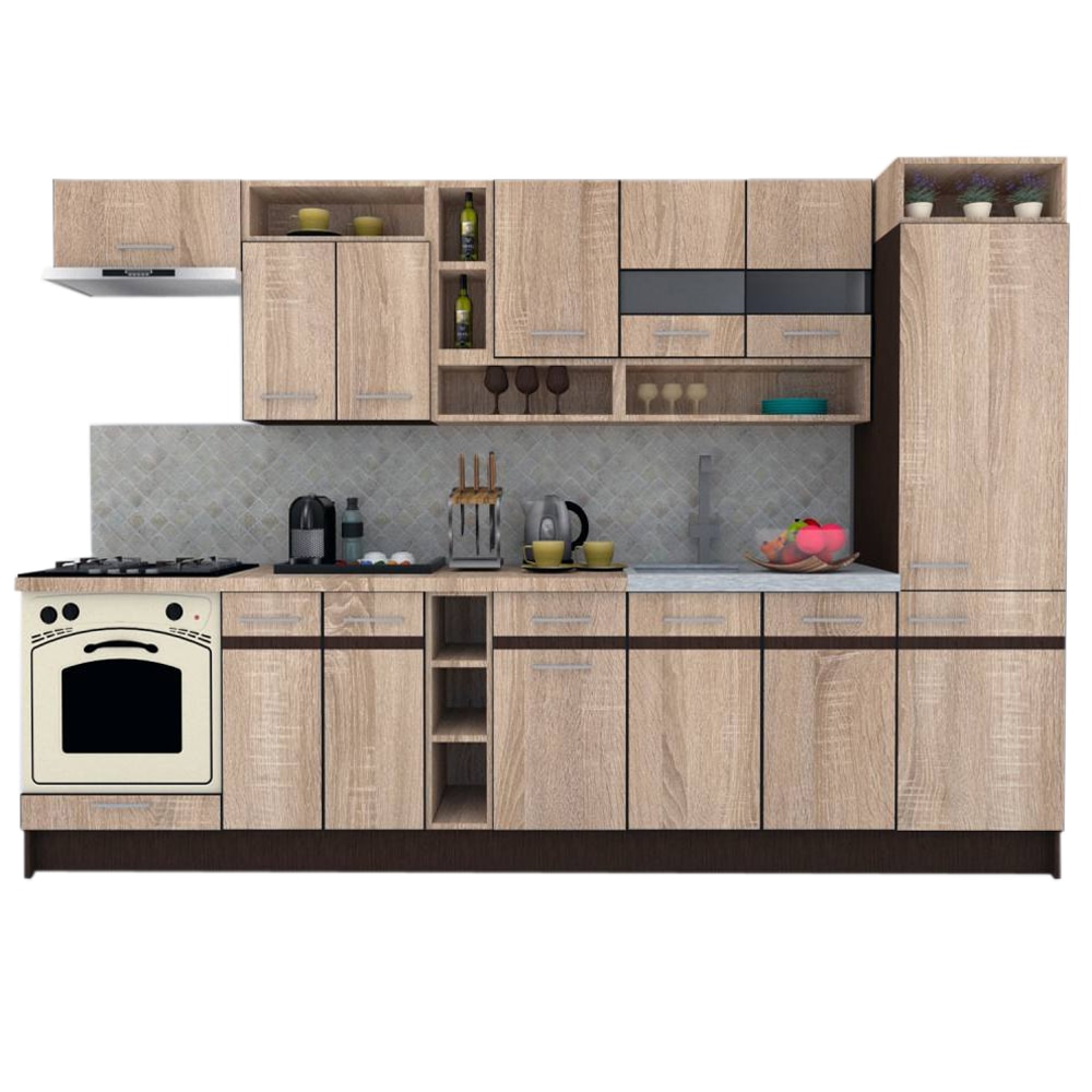 Set Bucatarie Genarom COSSY NEW 310 B2, Stejar Sonoma
