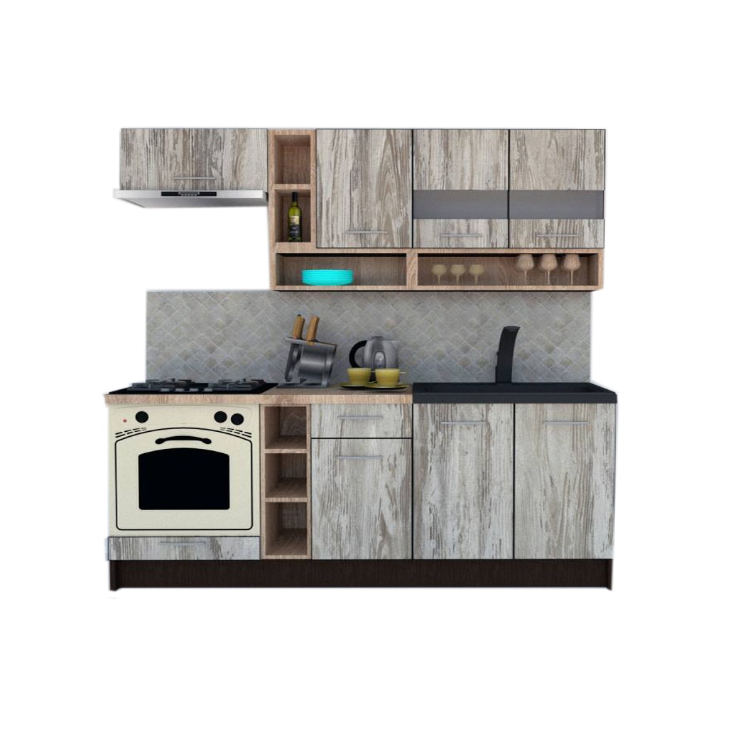 Set Bucatarie Genarom COSSY NEW 200, Wenge / Decor K084