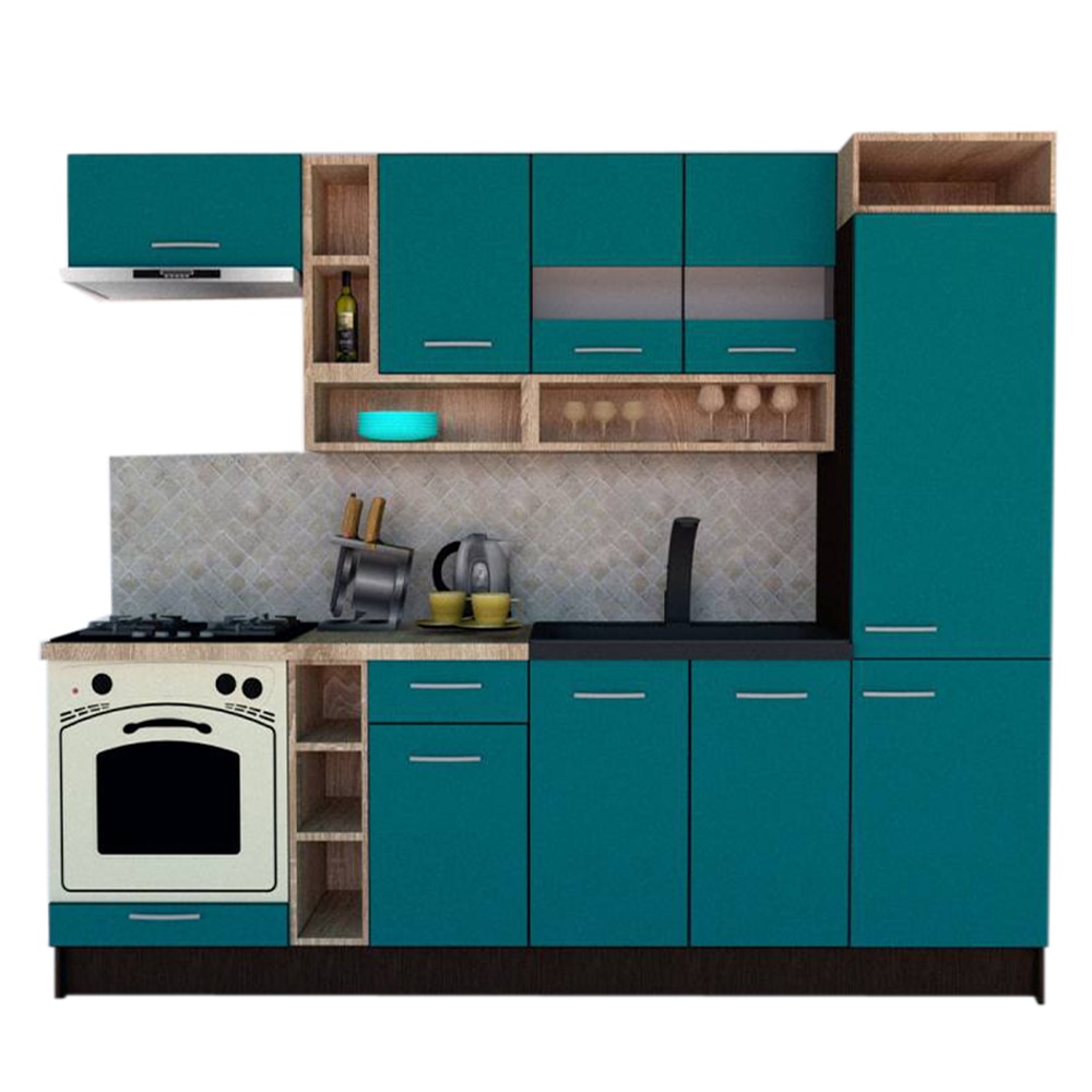 Set Bucatarie Genarom COSSY NEW 250 A1, Wenge / Decor 0245