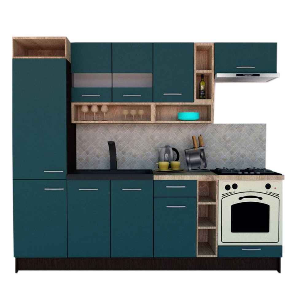 Set Bucatarie Genarom COSSY NEW 250 A2, Wenge / Decor 0244