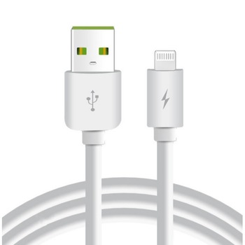 Cablu de date iPhone / iOS, Lightning 3.0 Ultra Fast Charging 3A, Incarcare, Transfer date, 2 metri, alb Cablu de date iPhone / iOS, Lightning 3.0 Ultra Fast Charging 3A, Incarcare, Transfer date, 2 metri, alb