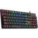 Tastatura mecanica Redragon Shrapnel, Iluminare RGB, Blue Switch, Negru