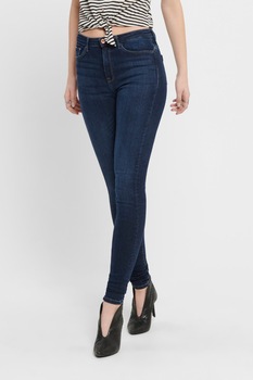 Only, Blugi skinny cu talie inalta, Bleumarin inchis, XS-L30 Only, Blugi skinny cu talie inalta, Bleumarin inchis, XS-L30