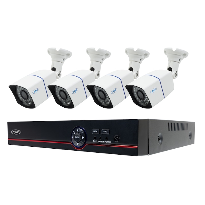 Комплект за видео наблюдение AHD PNI House PTZ1500 5MP - DVR и 4 камери екстериор