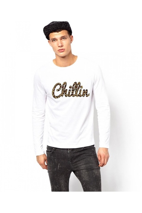 Bluza, barbati Chillin, Alb