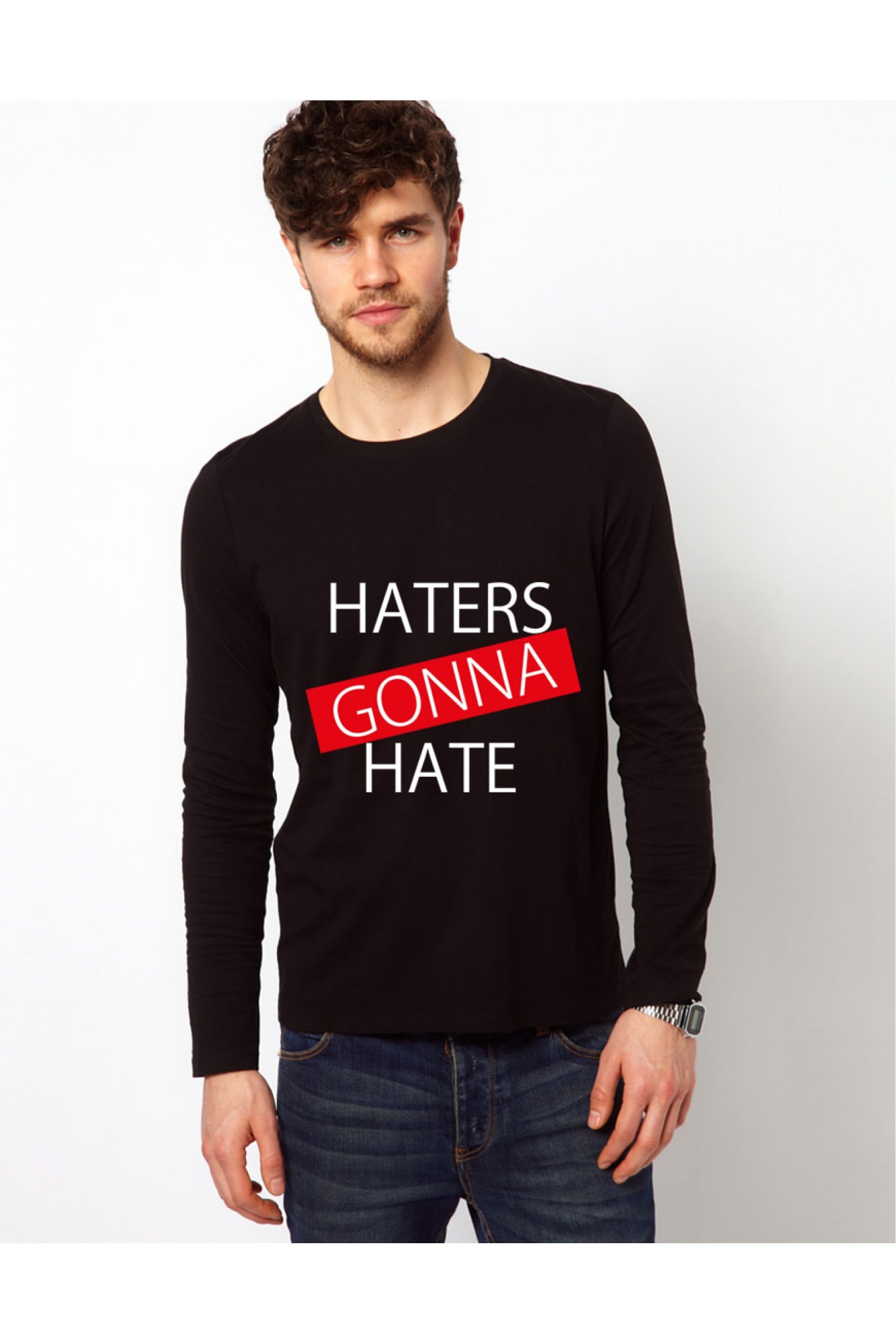 Bluza, barbati, Haters, Negru