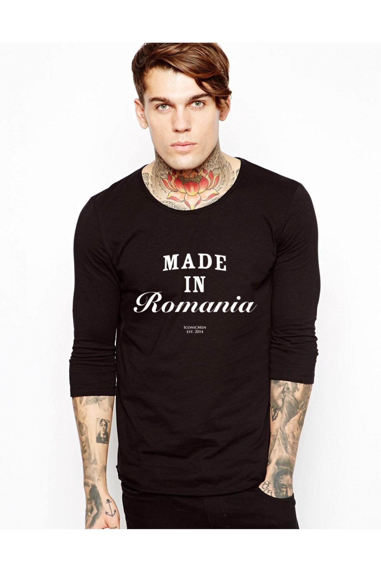 Bluza neagra, barbati, Made in Romania, M