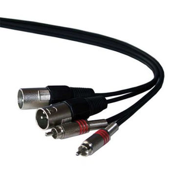 Cablu audio 2 rca tata-2 xlr tata profesional 1.5m Cablu audio 2 rca tata-2 xlr tata profesional 1.5m