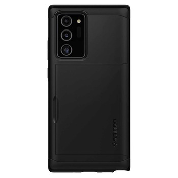 Husa Antisoc Spigen Slim Armor 'CS' pentru Samsung Galaxy Note 20 Ultra / Note 20 Ultra 5G, Buzunar Card, Negru Husa Antisoc Spigen Slim Armor 'CS' pentru Samsung Galaxy Note 20 Ultra / Note 20 Ultra 5G, Buzunar Card, Negru