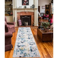 Covor tip traversa Nova 103, 80x200 cm , poliester 100% ,inaltime plus 6 mm ,gramaj 1250 g/mp ,antialunecare ,dos PVC cu puncte, model bleo