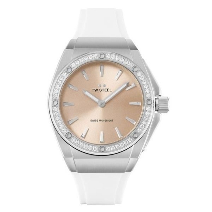Ceas de dama Tw-Steel CE4032, Quartz, 38 mm, 10 ATM, Argintiu