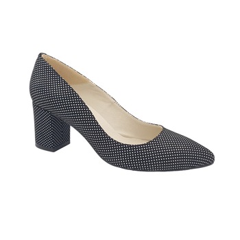pantofi dama sandali stiletto piele naturala toc gros negru cu buline albe imagen 35_0_
0