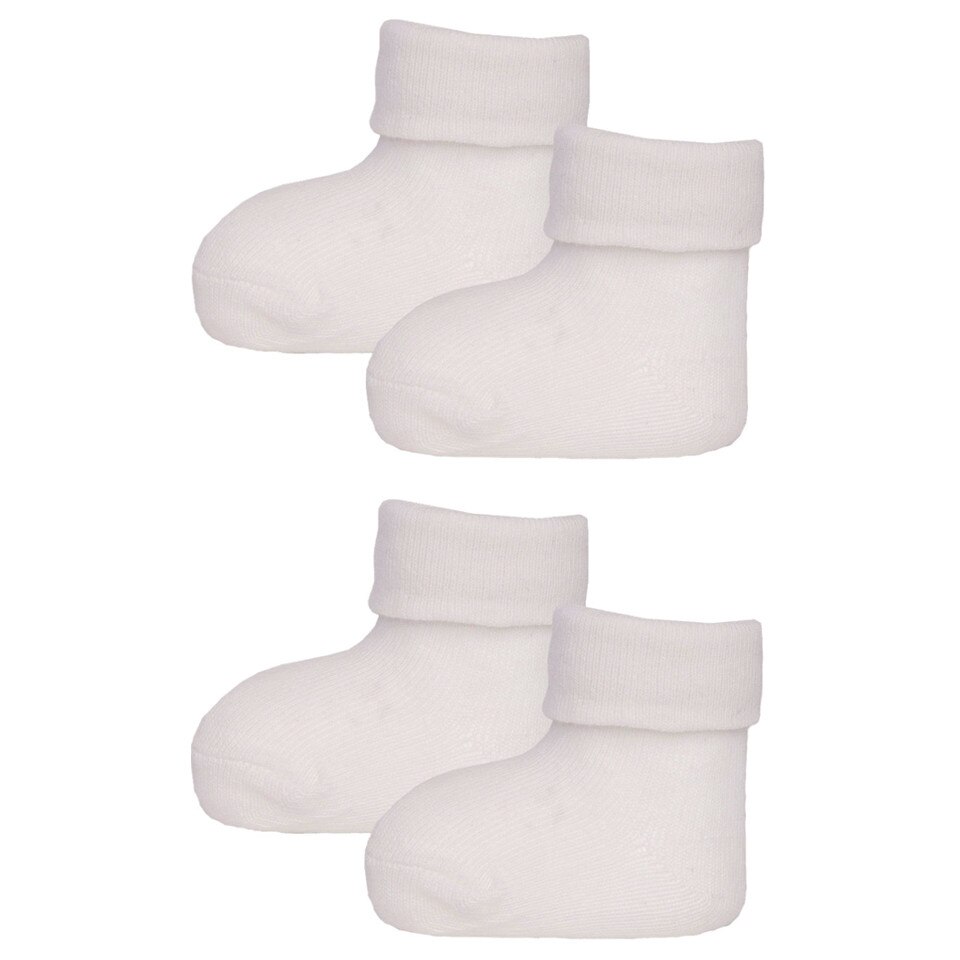 Set 2 perechi sosete, albe, marimea 15-18