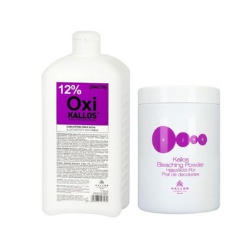 Pachet Oxidant Kallos 12% 1L+ Pudra Decoloranta Kallos 500 gr Pachet Oxidant Kallos 12% 1L+ Pudra Decoloranta Kallos 500 gr