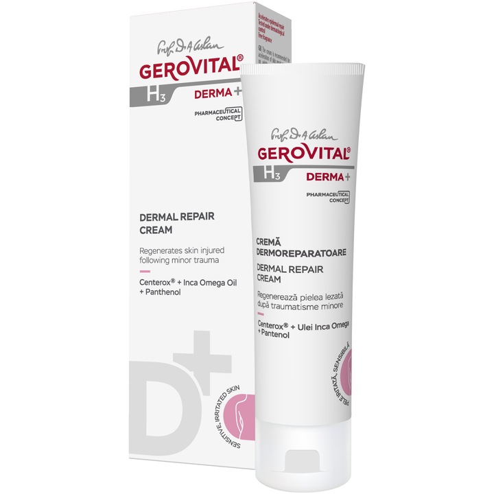 Crema dermoreparatoare Gerovital H3 Derma+, 50 ml