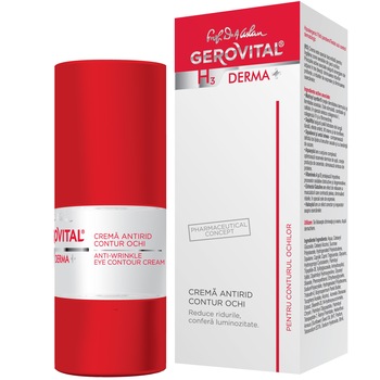 Crema antirid contur ochi Gerovital H3 Derma+, 15 ml Crema antirid contur ochi Gerovital H3 Derma+, 15 ml