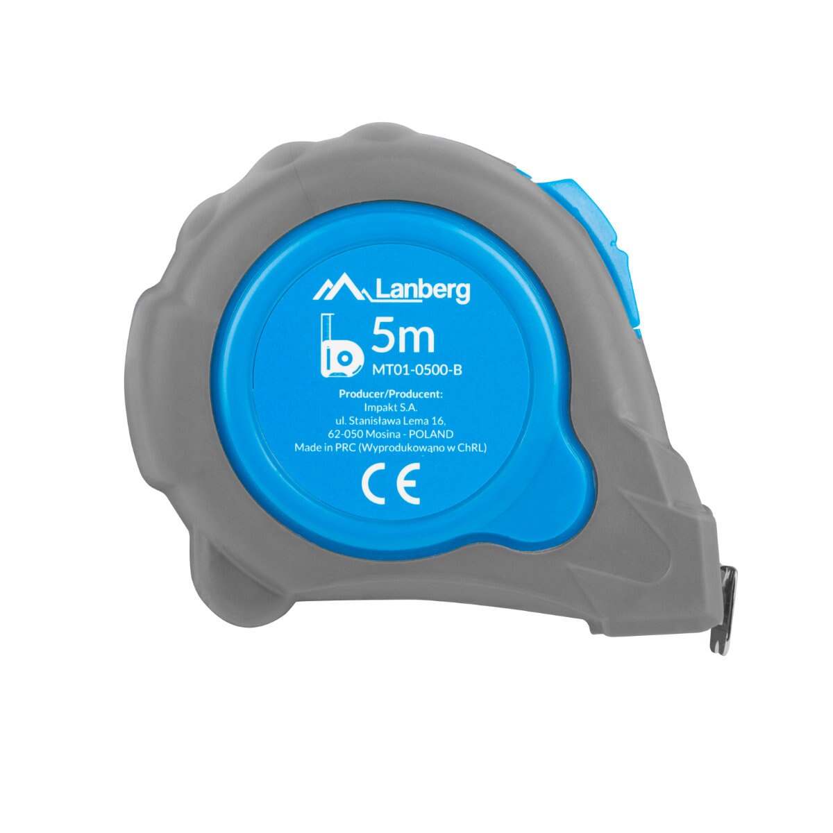 Ruleta 5 m x 19 mm profesionala, Lanberg 42382, cu auto-blocare si carcasa cauciucata