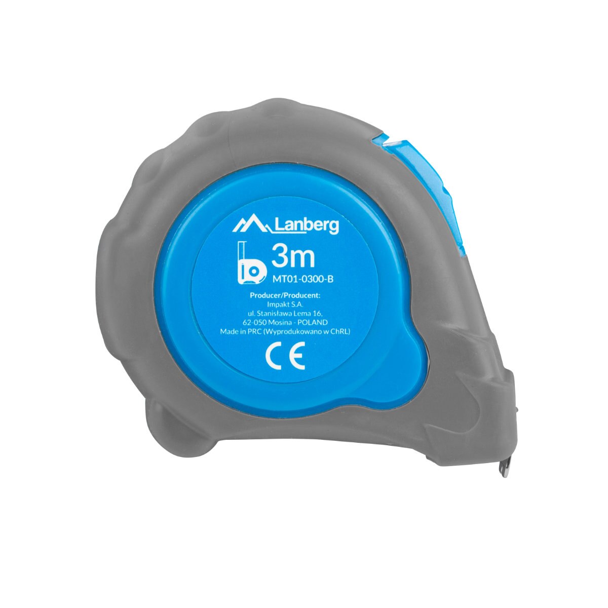 Ruleta 3 m x 16 mm profesionala, Lanberg 42381, cu auto-blocare si carcasa cauciucata