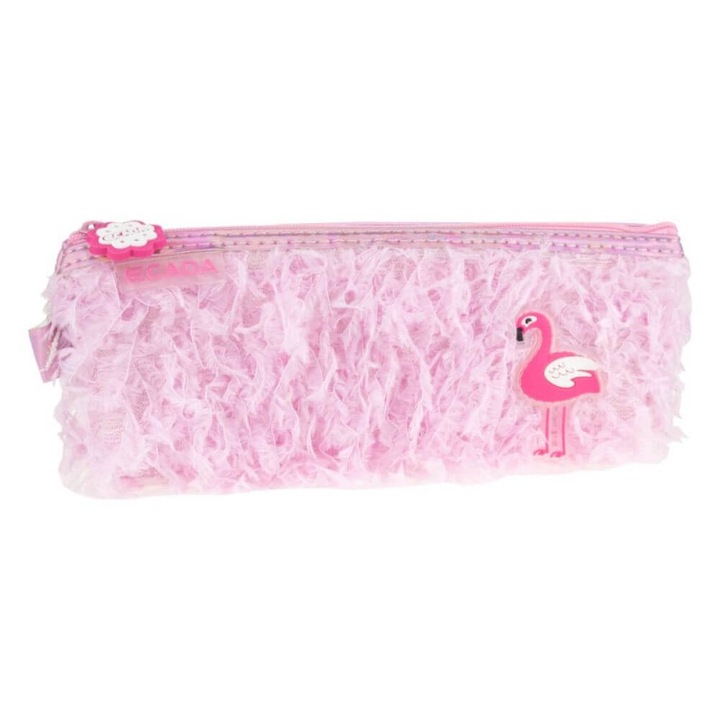 DACO kézitáska toll, Flamingo modell, 22x8,5x3,5 cm, poliészter, rózsaszín