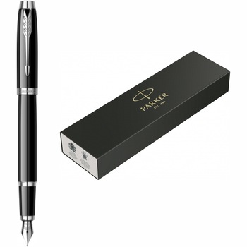 Stilou Parker IM Royal Black Lacquer CT Personalizat prin Gravura Laser Stilou Parker IM Royal Black Lacquer CT Personalizat prin Gravura Laser
