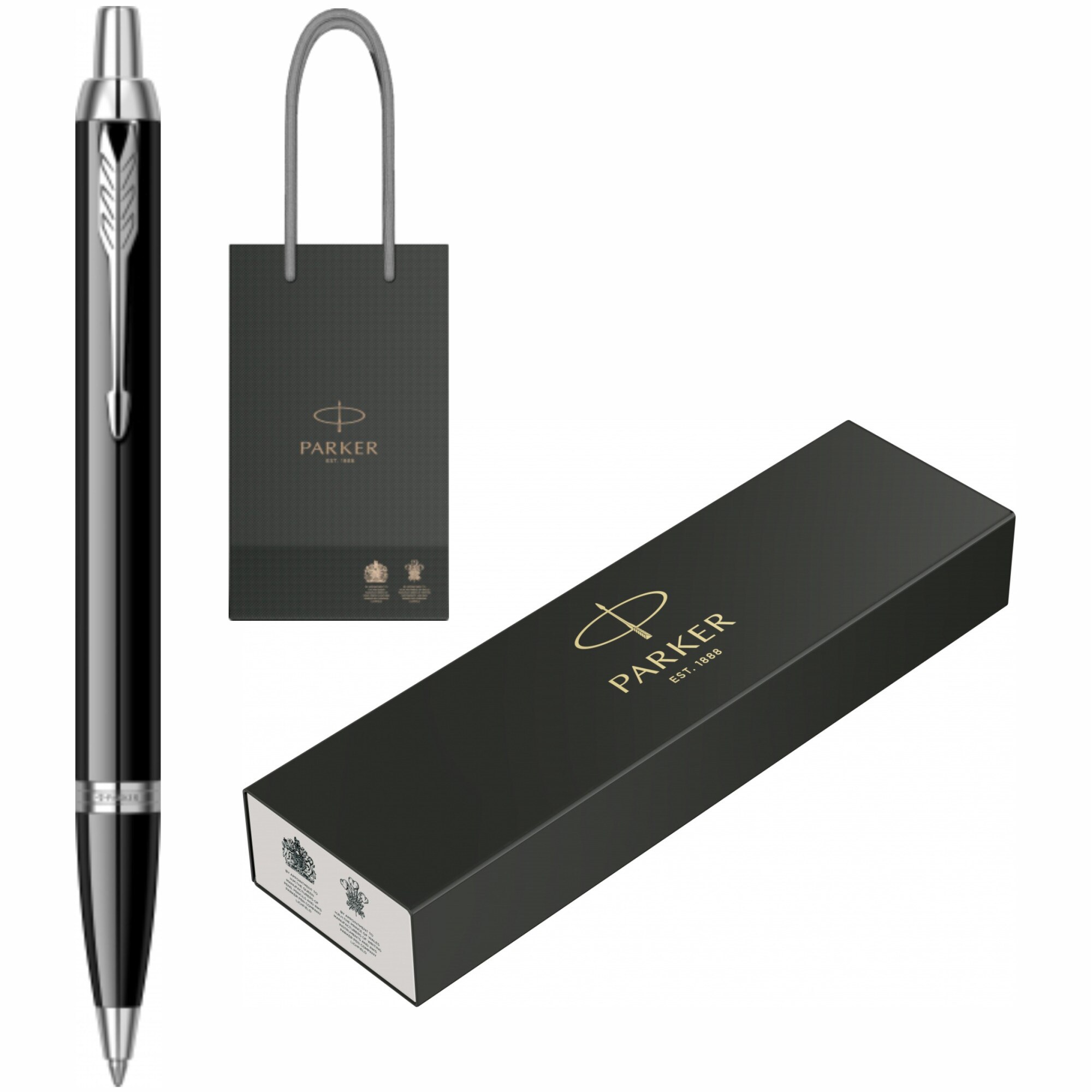 Pix Parker IM Royal Black Lacquer CT Personalizat prin Gravura Laser in Punga Parker