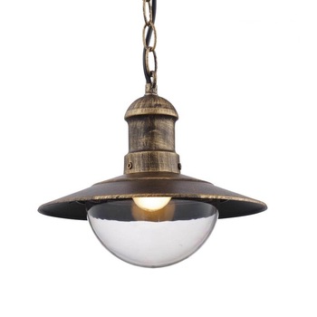 Pendul de exterior, 1 x E27, IP44, design modern, finisaj auriu antichizat Rivera Pendul de exterior, 1 x E27, IP44, design modern, finisaj auriu antichizat Rivera