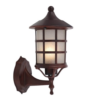 Aplica in sus de exterior, 1 x E27, IP44, design modern, finisaj maroniu Aplica in sus de exterior, 1 x E27, IP44, design modern, finisaj maroniu