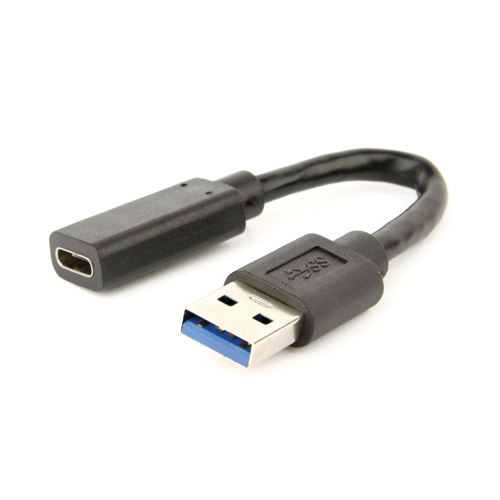 GEMBIRD A-USB3-AMCF-01 adapter, USB 3.1 AM apa Type-C anya, 10 cm, fekete