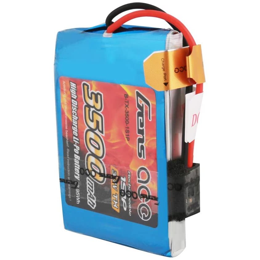 Gens Ace 3500mAh 3.7V TX 1S1P Lipo Battery Pack With JR Plug For Sanwa Mt 44