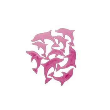 Set 9 stickere fosforescente cu delfini, autoadezive, diverse marimi, culoare roz Set 9 stickere fosforescente cu delfini, autoadezive, diverse marimi, culoare roz