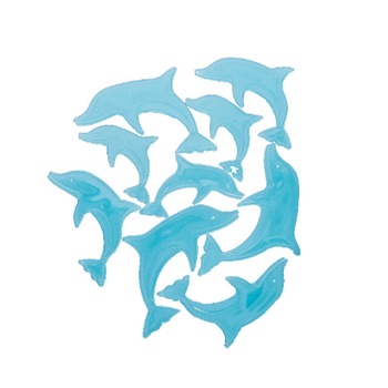 Set 9 stickere fosforescente cu delfini, autoadezive, diferite dimensiuni, culoare albastru Set 9 stickere fosforescente cu delfini, autoadezive, diferite dimensiuni, culoare albastru