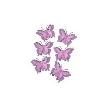 Set 6 stickere fosforescente, Fluturasi 3D, dimensiune 5.5x 8 cm, culoare roz Set 6 stickere fosforescente, Fluturasi 3D, dimensiune 5.5x 8 cm, culoare roz