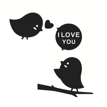 Sticker Birds, pentru intrerupator sau priza, 10x10 cm, culoare Negru Sticker Birds, pentru intrerupator sau priza, 10x10 cm, culoare Negru