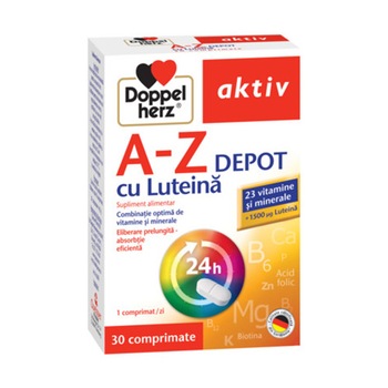 Supliment alimentar DOPPELHERZ A-Z RETARD LUTEINA, 30 tablete Supliment alimentar DOPPELHERZ A-Z RETARD LUTEINA, 30 tablete