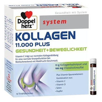 Supliment alimentar DOPPELHERZ SYSTEM KOLLAGEN 11000 PLUS, 10 fiole Supliment alimentar DOPPELHERZ SYSTEM KOLLAGEN 11000 PLUS, 10 fiole
