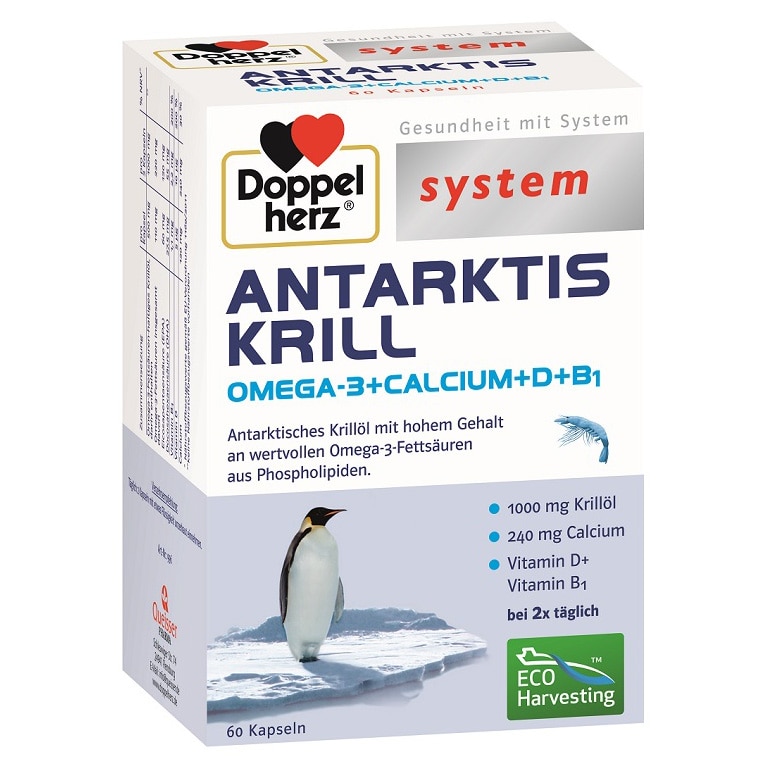 Supliment alimentar DOPPELHERZ SYSTEM KRILL ANTARCTIC, 60 capsule