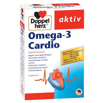 Supliment alimentar DOPPELHERZ OMEGA 3 CARDIO, 60 comprimate Supliment alimentar DOPPELHERZ OMEGA 3 CARDIO, 60 comprimate