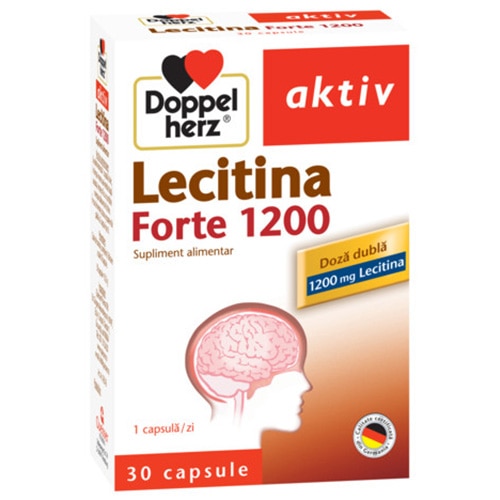 Supliment alimentar DOPPELHERZ LECITINA FORTE 1200MG, 30 capsule
