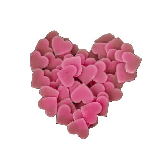 Set 40 stickere decorative cu inimi fosforescente, autoadezive, dimensiune 3 cm, culoare roz