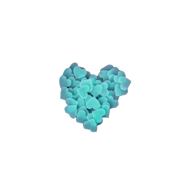 Set 40 stickere decorative cu inimi fosforescente, autoadezive, dimensiune 3 cm, culoare albastru