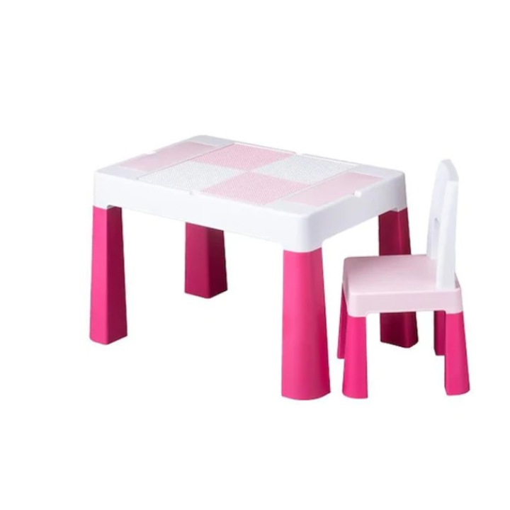 Bubu Still Gyerek íróasztal szett, asztal+ szék, rózsaszín
