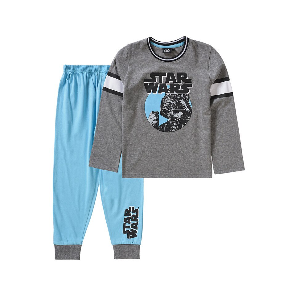 Pijama baieti Star Wars, gri/albastru, marimea 128-134 cm