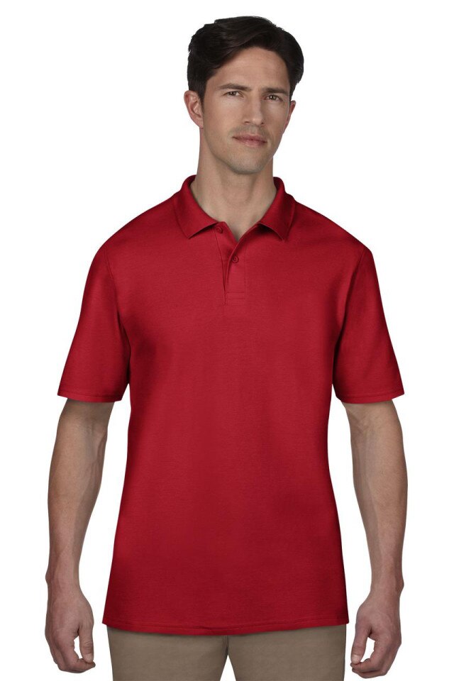 Tricou Polo barbati, 100% Bumbac, Anvil, Rosu