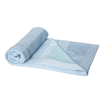 Paturica Diana bleu dublata cu bumbac 95x95 cm Paturica Diana bleu dublata cu bumbac 95x95 cm