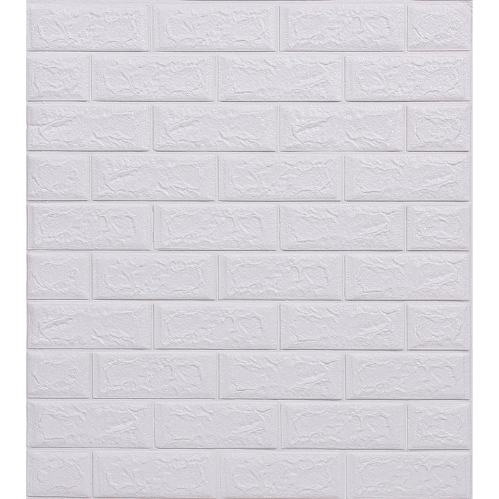 Топлоизолационно самозалепващо пано Shanghai, Classical Brick, Бяла тухла, 70x77x0.8