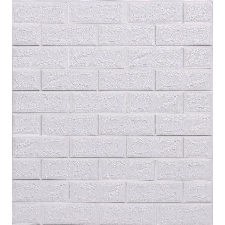 Топлоизолационно самозалепващо пано Shanghai, Classical Brick, Бяла тухла, 70x77x0.8