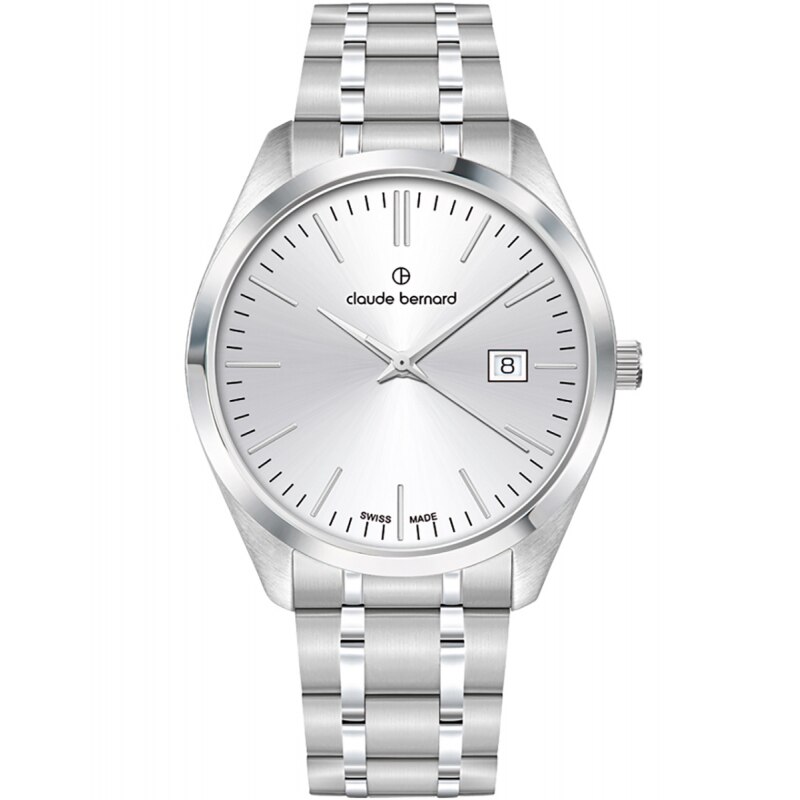 Ceas barbatesc Claude Bernard 70201 3M AIN Quartz Argintiu
