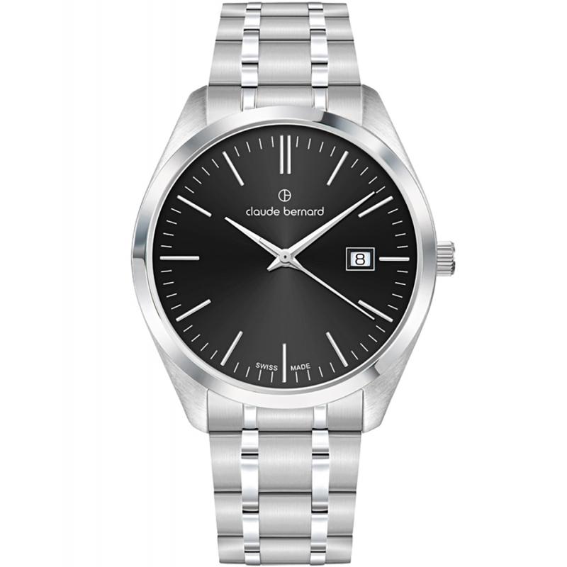 Ceas barbatesc Claude Bernard 70201 3M NIN Quartz Argintiu