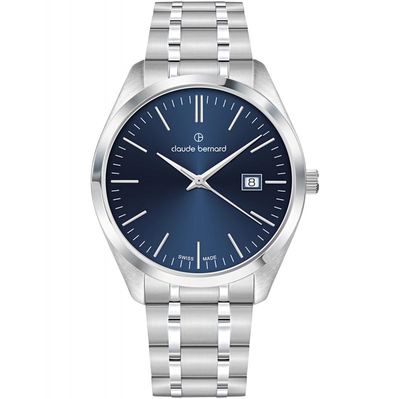 Ceas barbatesc Claude Bernard 70201 3M BUIN Quartz Argintiu