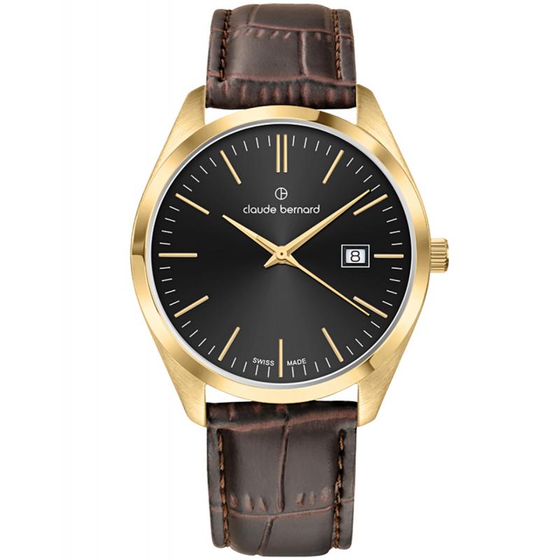 Ceas barbatesc Claude Bernard 70201 37J NID Quartz Auriu
